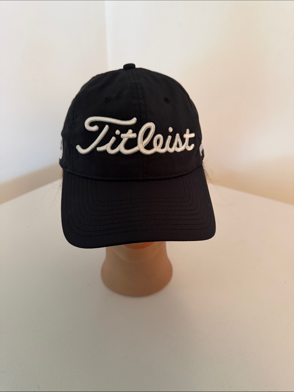 Titleist Pro V1 Foot Joy Black Cap with White Script Logo